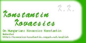 konstantin kovacsics business card
